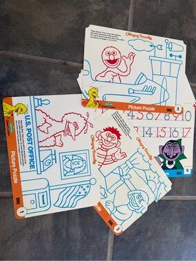 Sesame Street 1989 Draw n Learn Magna Doodle sheets